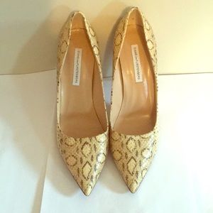 DVF Snake Skin Pumps